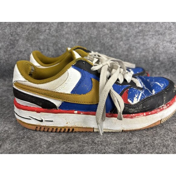 Nike Dunk Low GS Shoes Womens Size 8 Custom Painted Art DX9176-105 - Picture 5 of 9